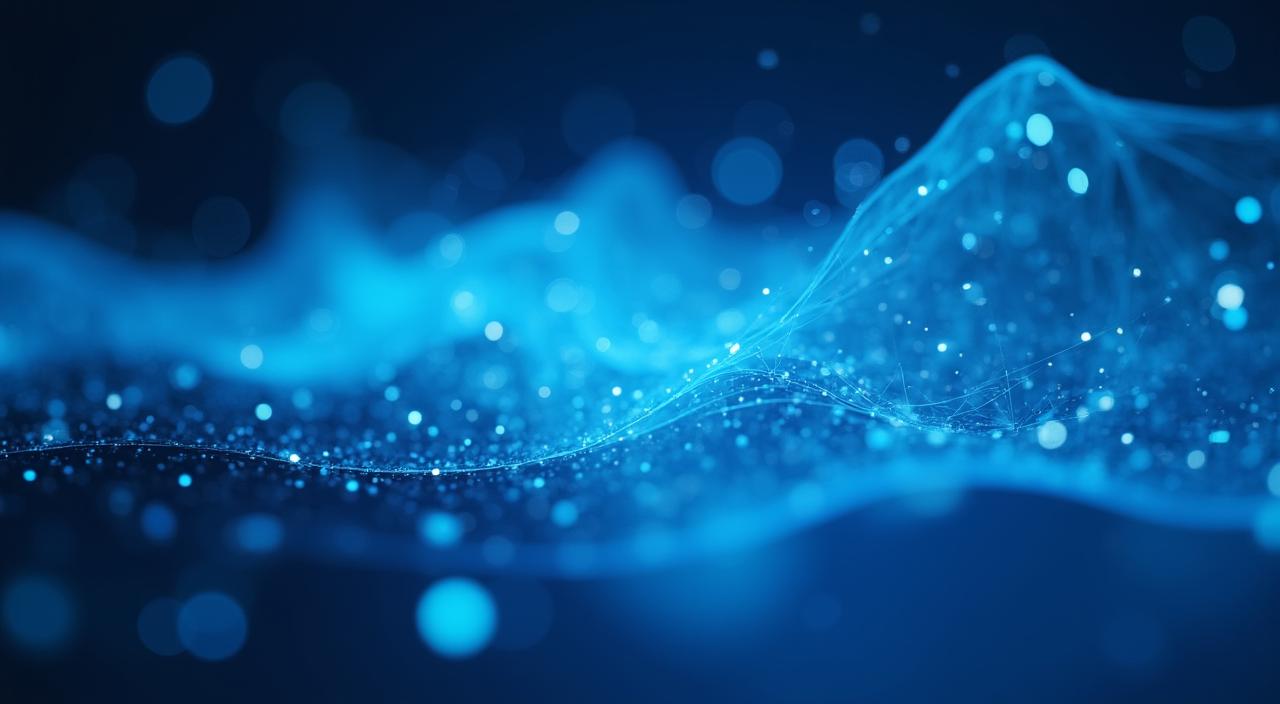 Abstract visualization of AI reading documents